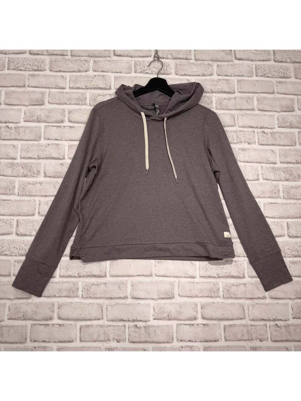 Vuori Halo Essential Hoodie DreamKnit Fabric Heathered Purple Women's M